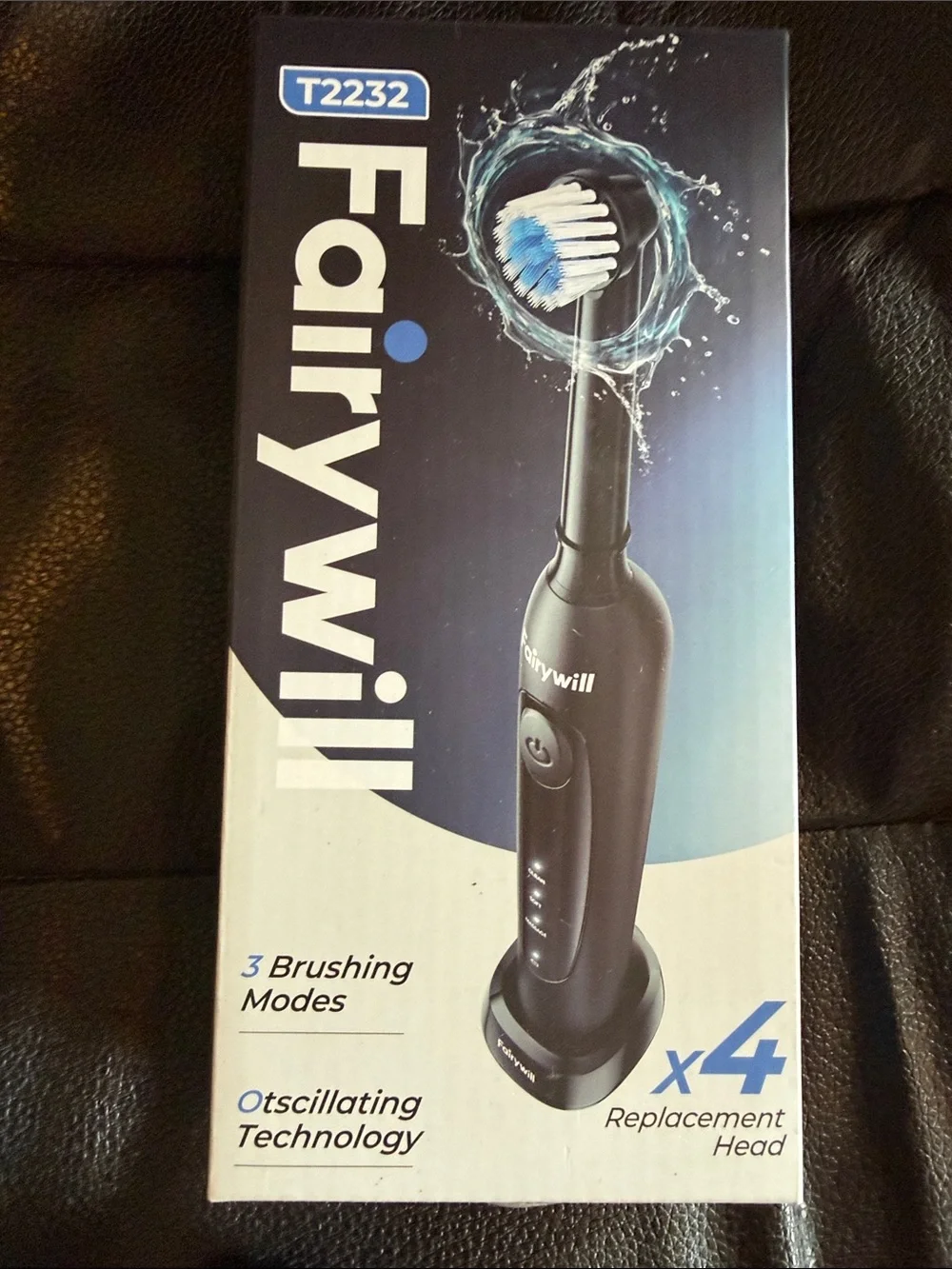 Black Electric Toothbrush with Replacement Heads